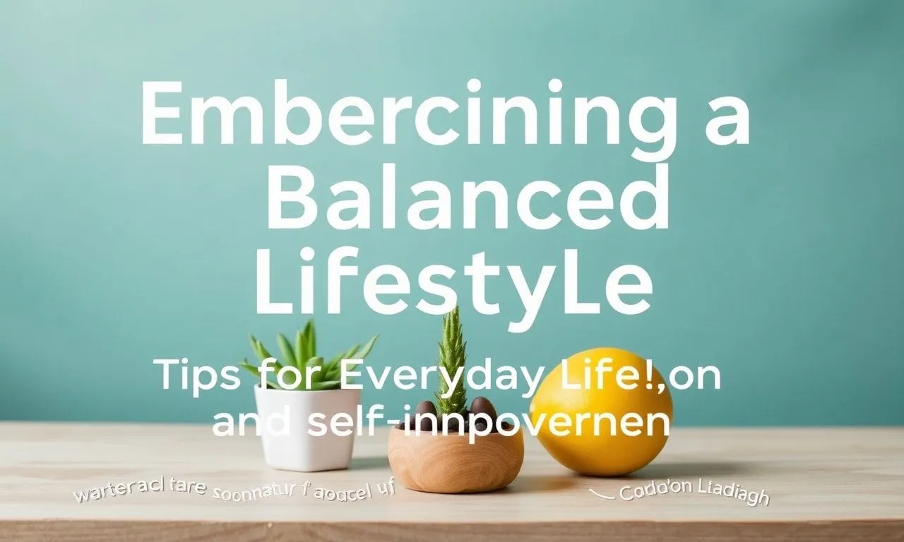 Embracing a Balanced Lifestyle: Tips for Daily Living and Self-Improvement