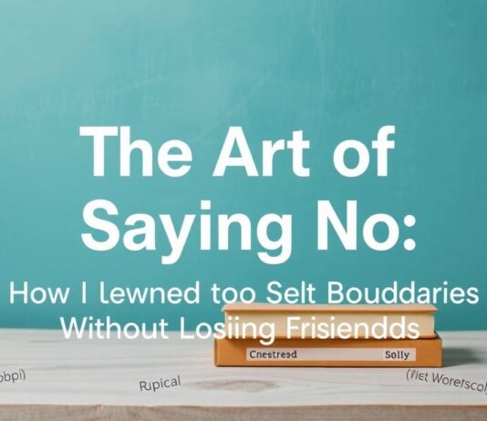 The Art of Saying No: How I Learned to Set Boundaries Without Losing Friends The Art of Saying No: How I Learned to Set Boundaries Without Losing Friends
