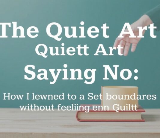 The Quiet Art of Saying No: How I Learned to Set Boundaries Without Feeling Guilty The Quiet Art of Saying No: How I Learned to Set Boundaries Without Feeling Guilty